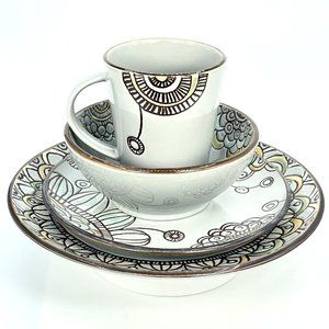 Threshold VERMILLION Stoneware 4 Pc Set Mug Bowl Salad Dinner Plate Replacements